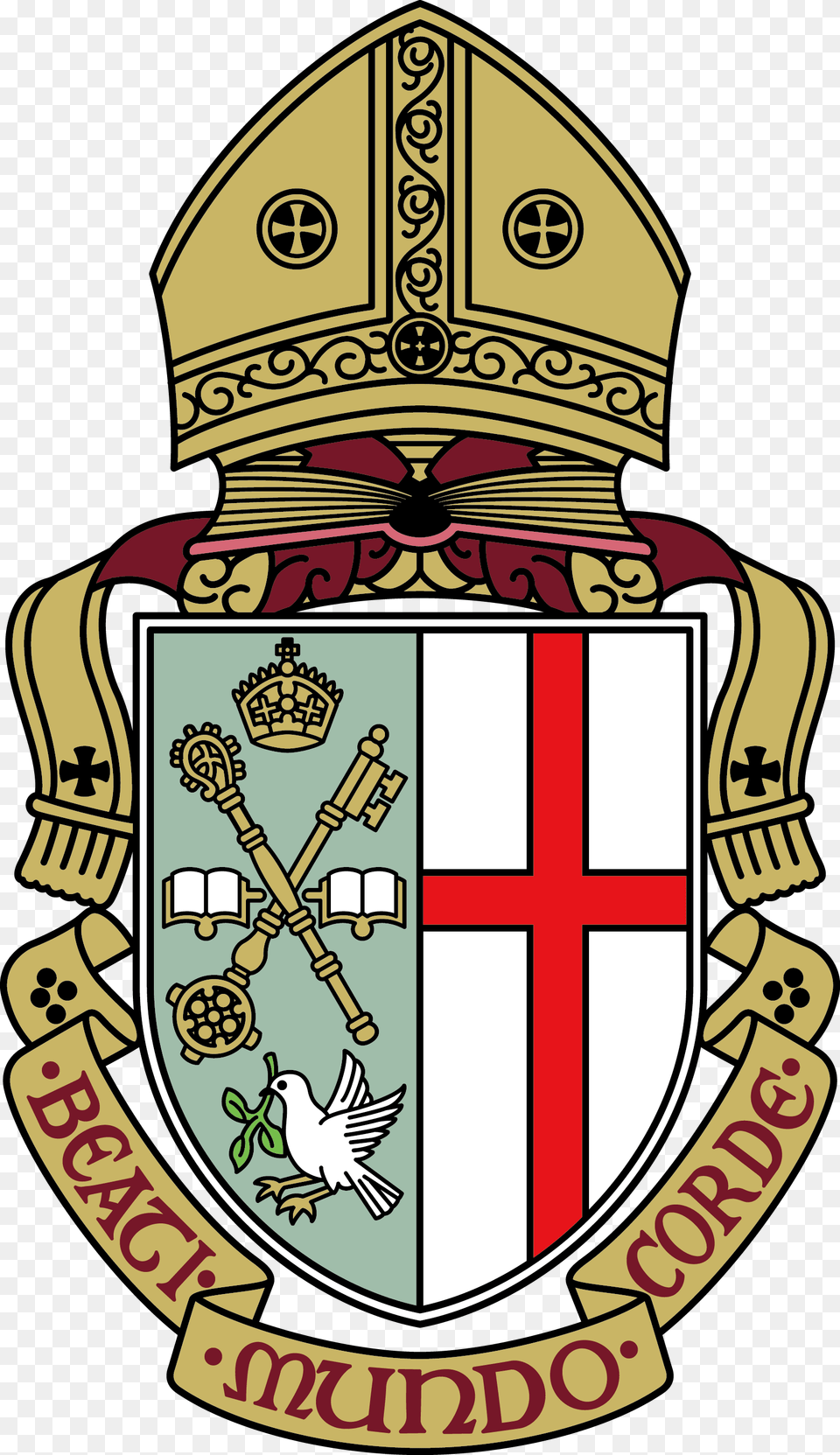 Arms Of The Cac Presiding Bishop Crest, Armor, Animal, Bird, Shield Png Image
