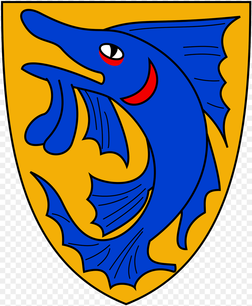 Arms Of The Dauphin Of Viennois According To The Bellenville Armorial Clipart, Logo, Animal, Fish, Sea Life Free Png Download