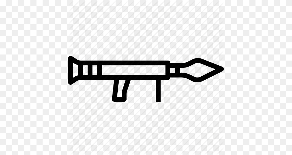 Army Bazooka Gun Launcher Rocket Shoot War Icon, Firearm, Rifle, Weapon Free Transparent Png