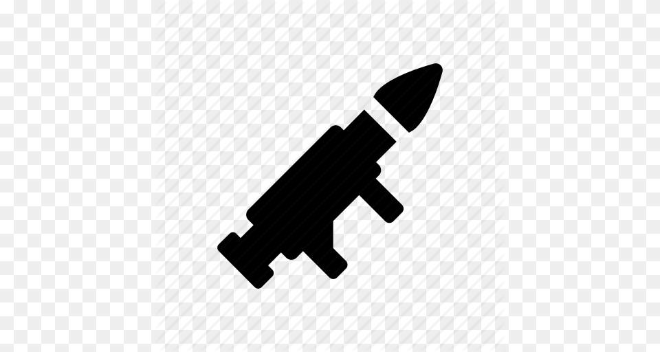 Army Bazooka Gun Military Rocket War Weapon Icon, Silhouette Free Png Download