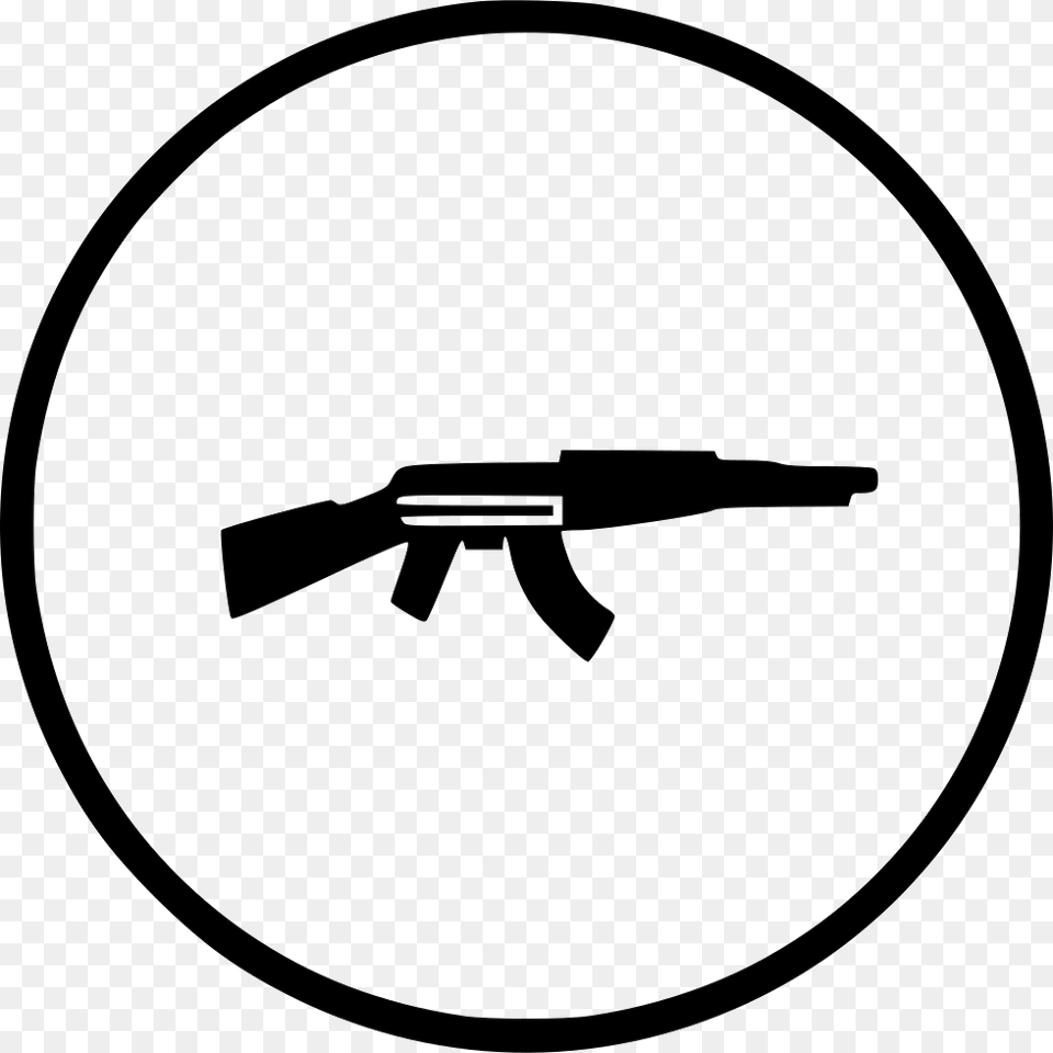 Army Danger Gun Guns Machine Shot War Icon Firearm, Rifle, Weapon, Stencil Free Png Download