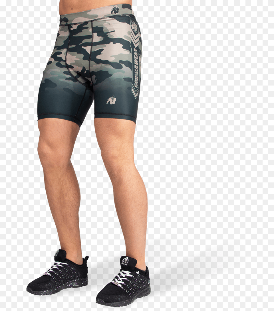 Army Green Camo Gorilla Wear Pittsburgh Sweat Shorts, Clothing, Footwear, Shoe, Adult Png