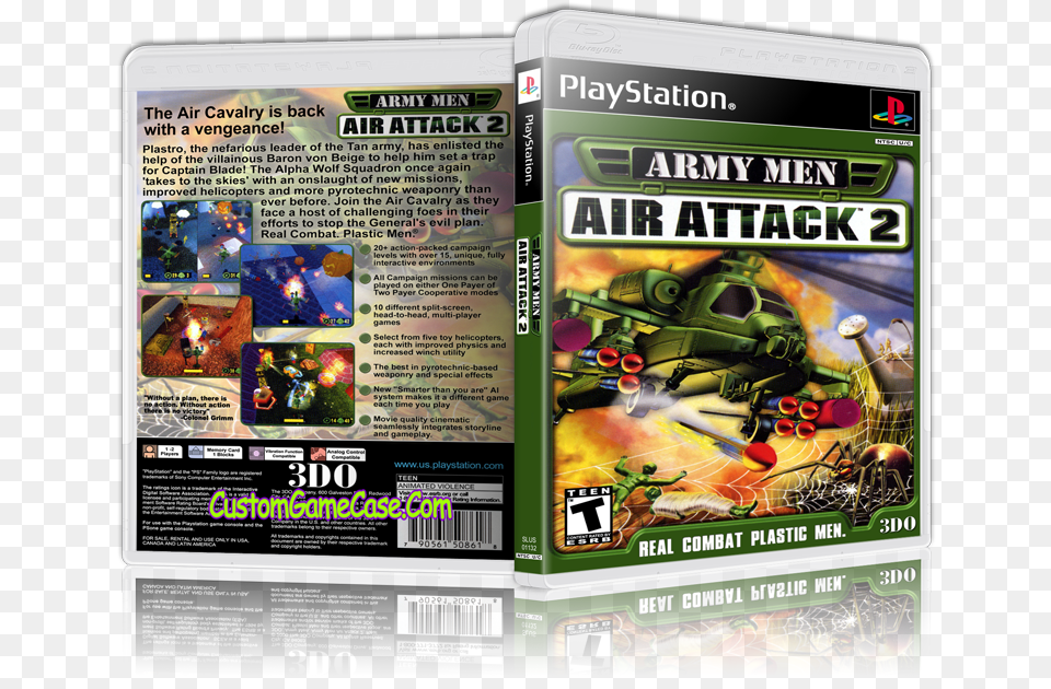 Army Men Air 2 Sony Playstation 1 Psx Ps1 Empty Custom Army Men Air Attack 2 Ps2 Cover, Advertisement, Poster, Publication, Book Png