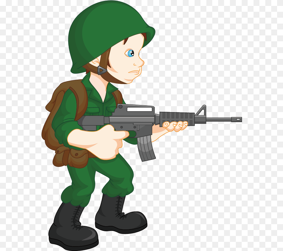 Army Military Clip Art Heavily Armed Transprent Boy Army Clip Art, Firearm, Gun, Rifle, Weapon Free Transparent Png