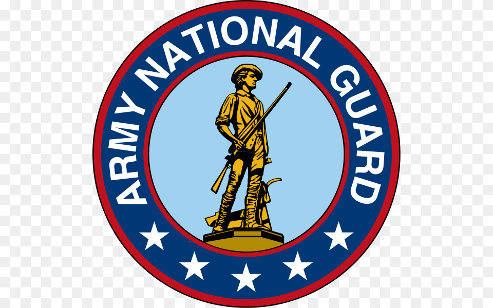 Army National Guard Emblem, Adult, Person, People, Man Png Image