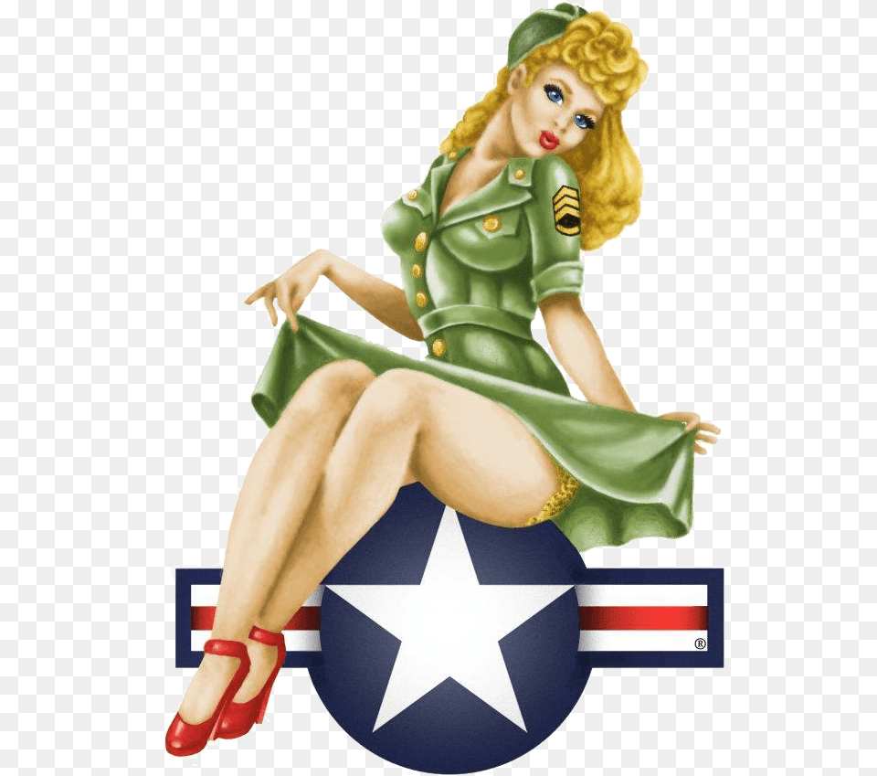 Army Pin Up, Adult, Clothing, Costume, Female Free Transparent Png