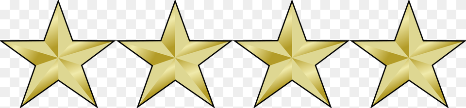 Army Ranks General, Star Symbol, Symbol, Gold Free Transparent Png