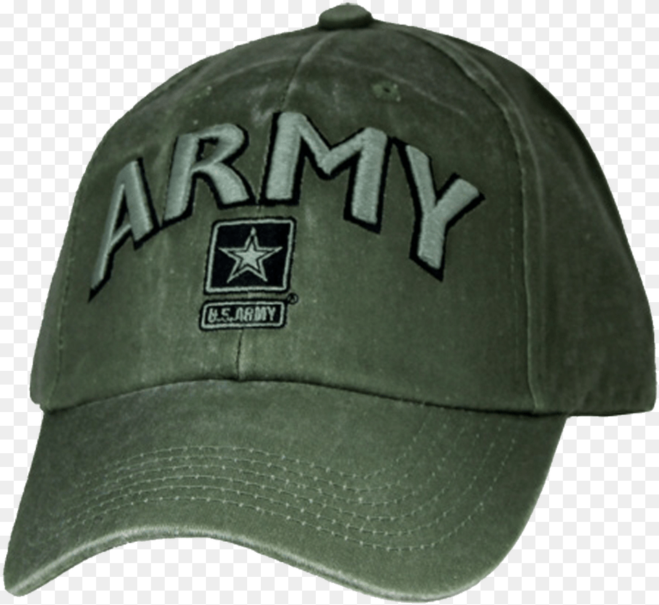 Army Star Cap Cotton Od Green Baseball Cap, Baseball Cap, Clothing, Hat Free Png Download