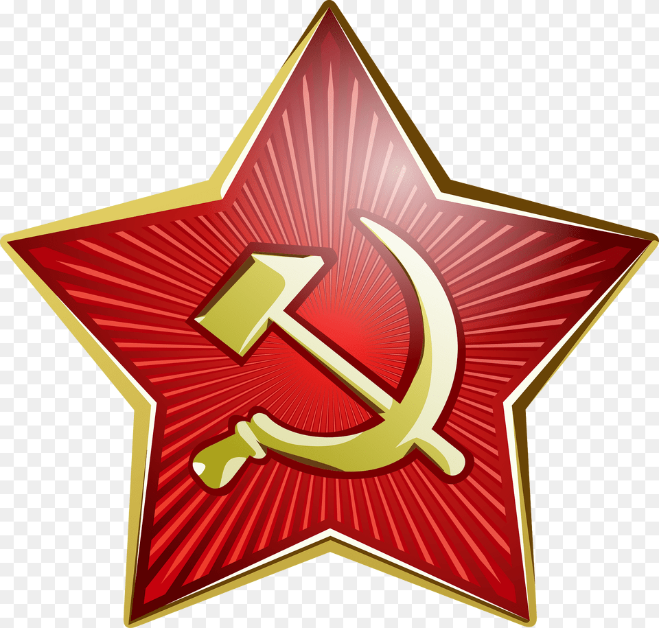 Army Star Of The Ussr Armed Forces Clipart, Symbol, Star Symbol, Cross Png Image