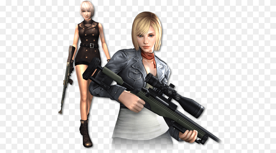 Army Style Jennifer And Casual Style Natasha They Counter Strike Natasha, Adult, Weapon, Rifle, Person Png