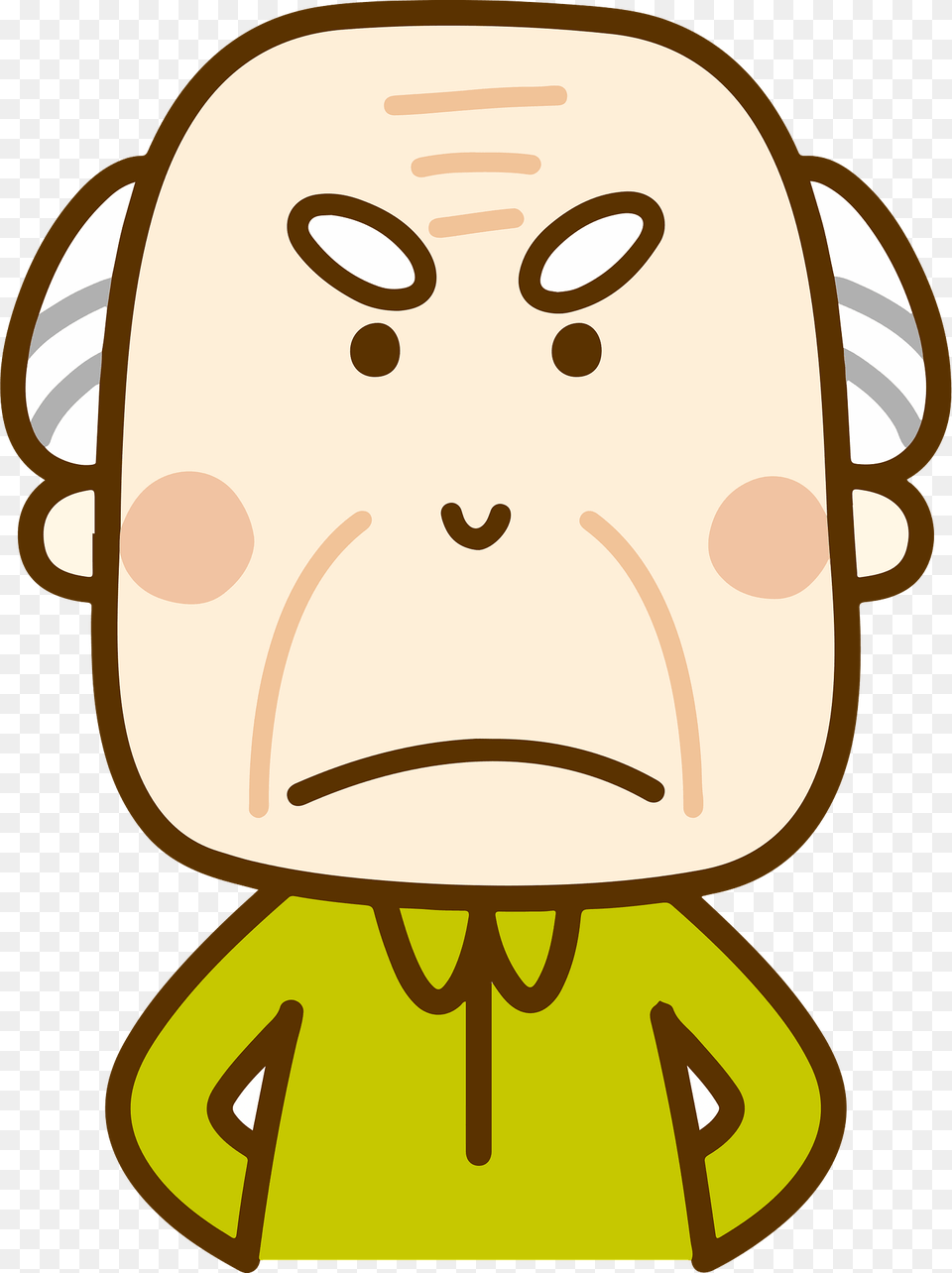 Arnold Old Man Grandfather Is Angry Clipart, Head, Person, Sticker, Baby Free Png