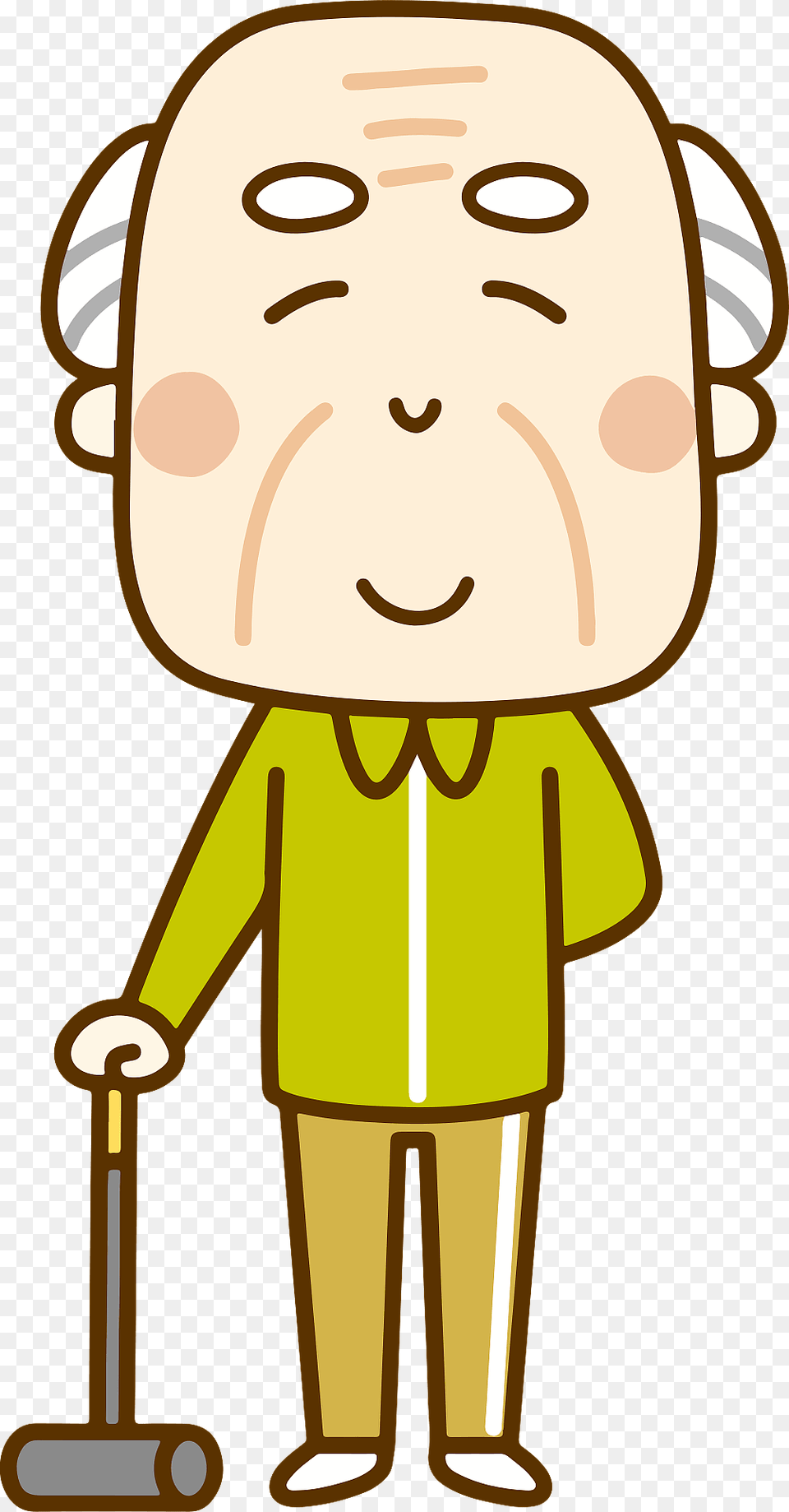 Arnold Old Man Grandfather Is Playing Gateball Clipart, Baby, Person, Clothing, Coat Free Png