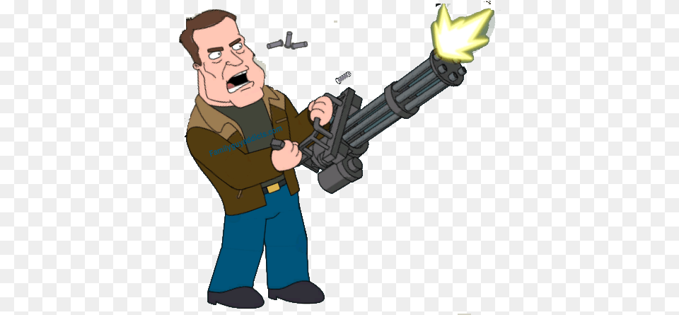 Arnold Schwarzenegger Clipart Arnold Family Guy, Baby, Person, Weapon, Face Free Transparent Png