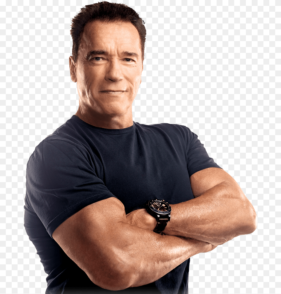 Arnold Schwarzenegger Transparent Image Akshay Kumar39s Look In Robot, Wristwatch, Arm, Body Part, Face Png