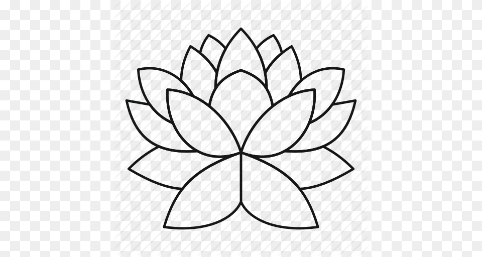 Aromatic Asian Ayurveda Flower Line Lotus Outline Icon, Clothing, Glove, Gate, Nature Png