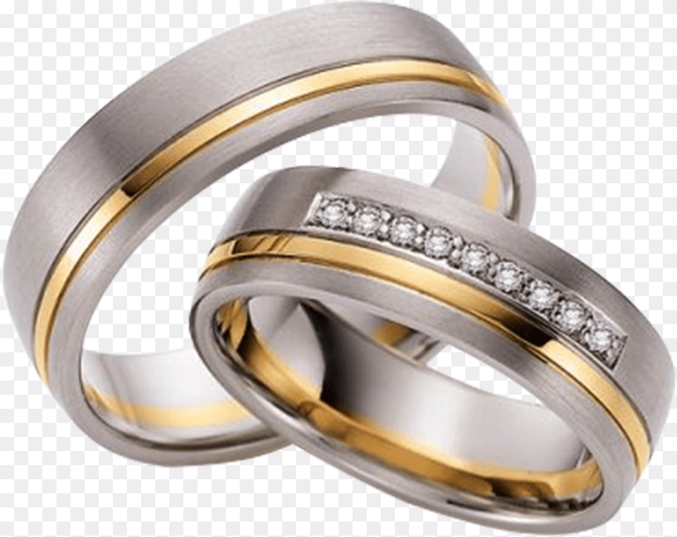 Aros De Matrimonio Ljau109 Aros De Matrimonio Oro Blanco Y Amarillo, Accessories, Jewelry, Ring, Silver Free Png