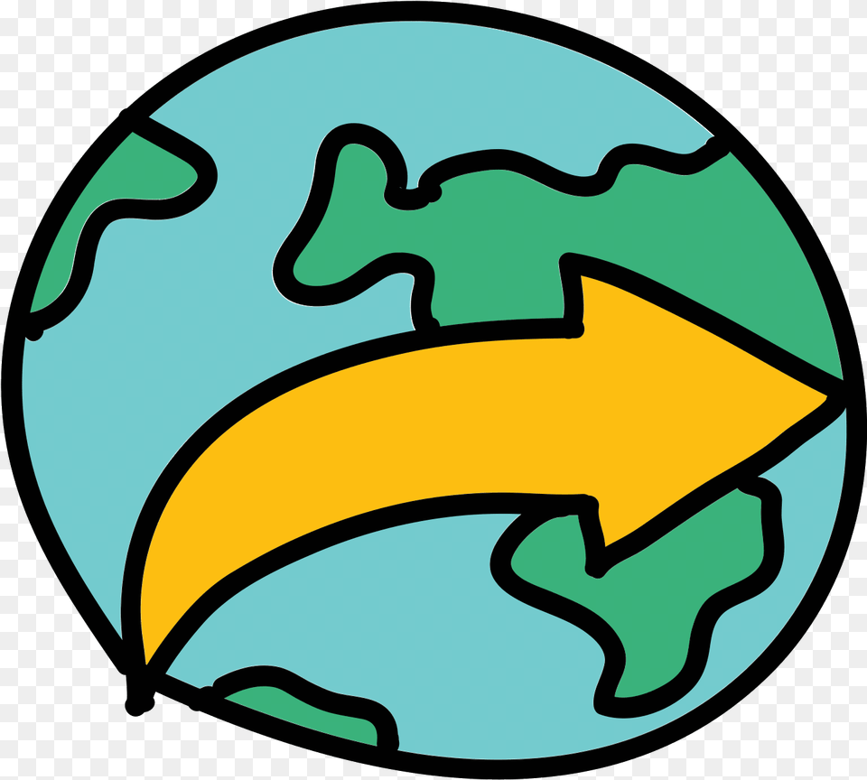 Around The Globe Icon Illustration, Animal, Reptile, Snake, Astronomy Free Png Download