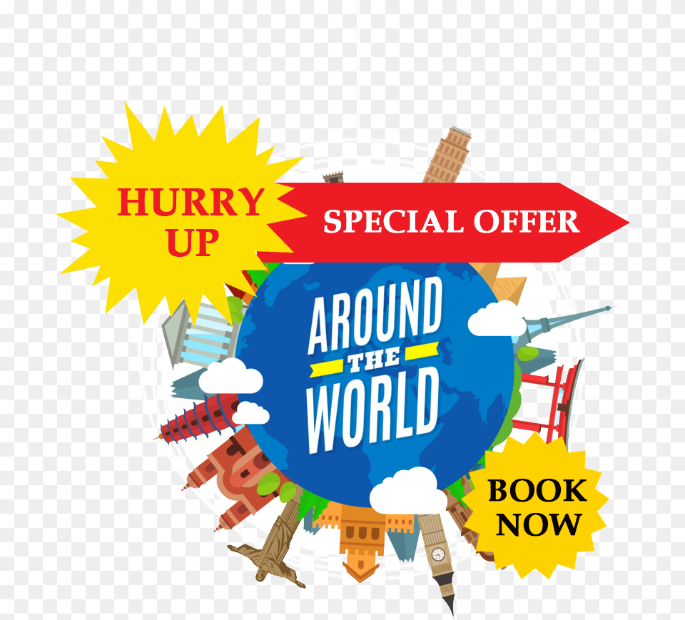 Around The World Cartoon, Advertisement, Poster Png Image