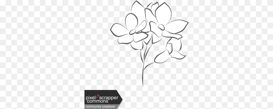 Around The World Flower Line Drawing Graphic By Robin Rosa Glauca, Art, Floral Design, Graphics, Pattern Free Png