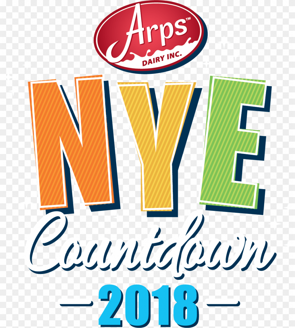 Arps Dairy Nye 2018 Countdown Lighted 7 Ft Milk Gallon Arps Dairy, Logo, Advertisement, Poster, Scoreboard Png