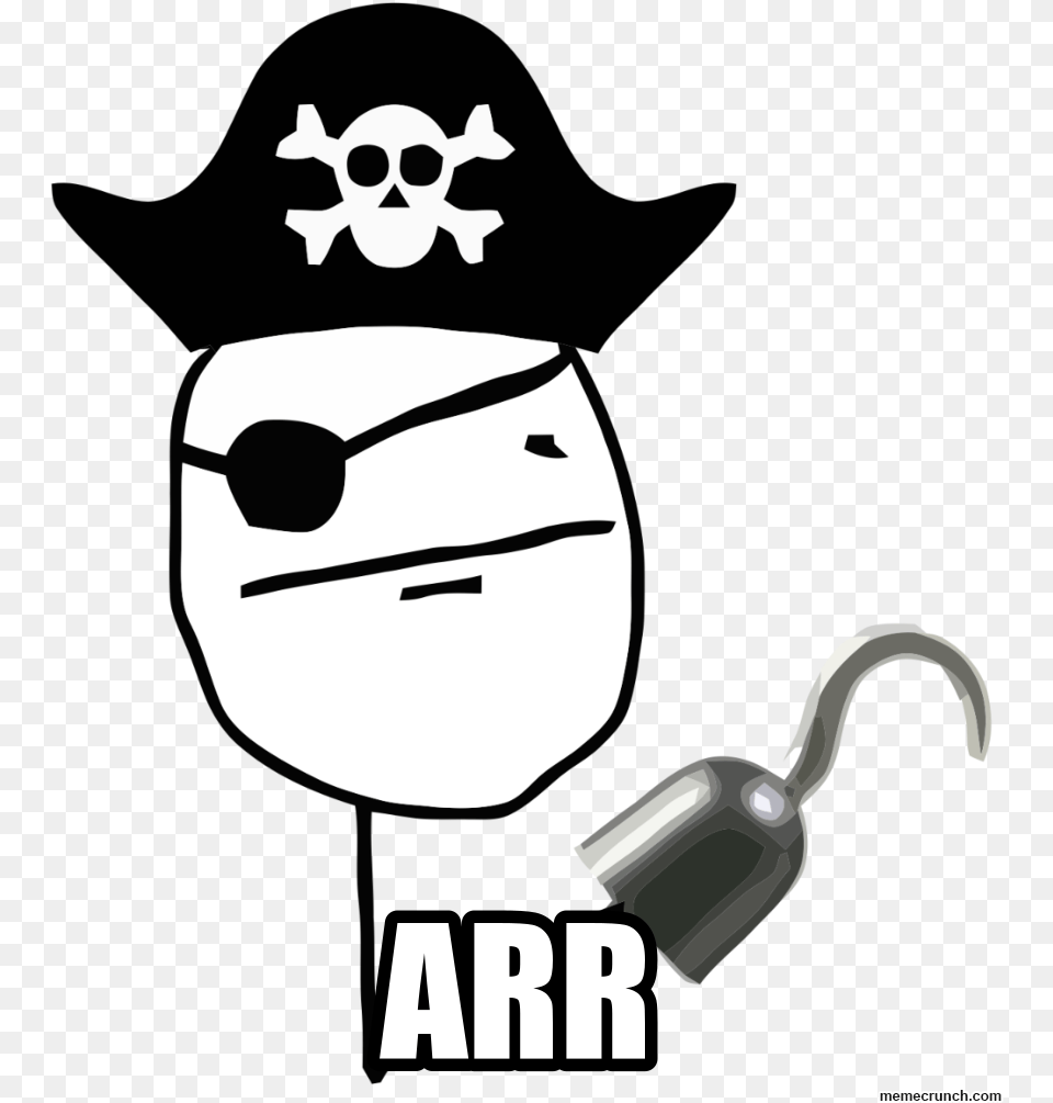 Arr Don T Get It Pirate Meme, Face, Head, Person, Stencil Png Image