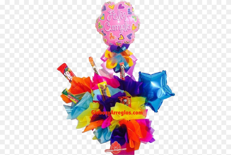 Arreglo De Globos Chico 50cms Alto Detalles De Para Mujer, Food, Sweets, Candy, Balloon Free Transparent Png