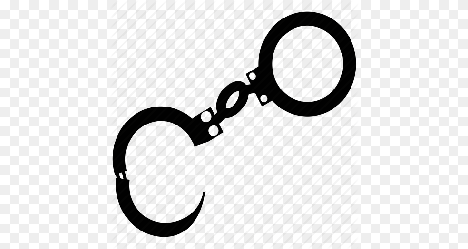 Arrest Crime Handcuff Manacles Prisoner Shackles Speedcuffs Icon, Scissors Free Png