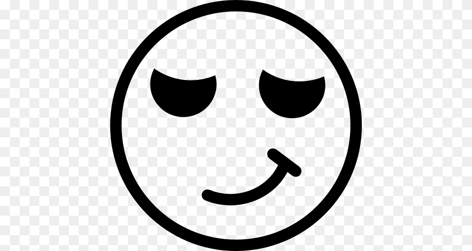 Arrogant Face Smug Emoticon Interface Van, Gray Png