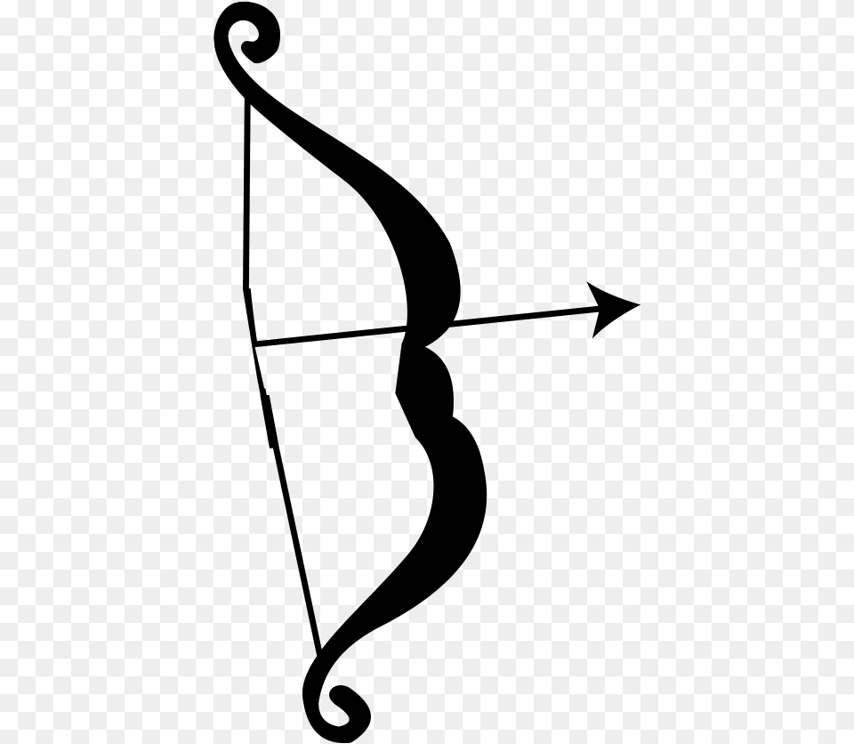 Arrow And Bow Silhouette Bow And Arrow, Gray Free Transparent Png