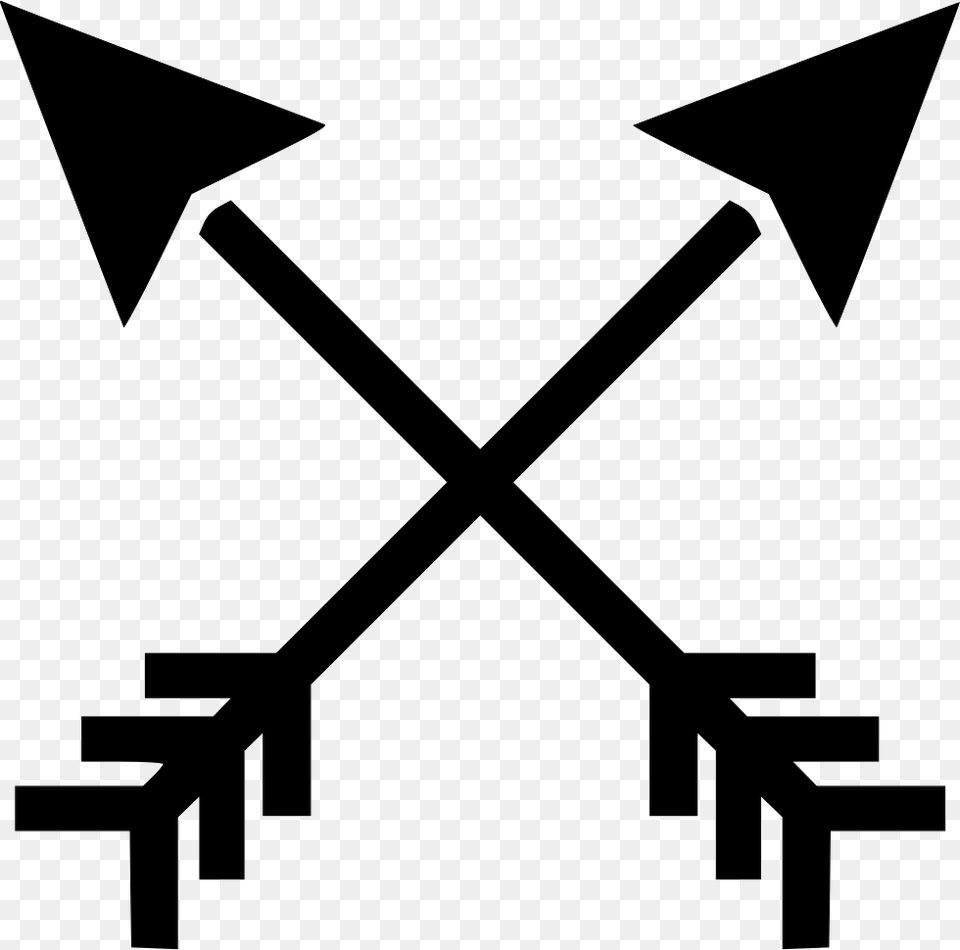 Arrow Arrows Archery Navigation Icon Download, People, Person, Stencil, Cross Free Png