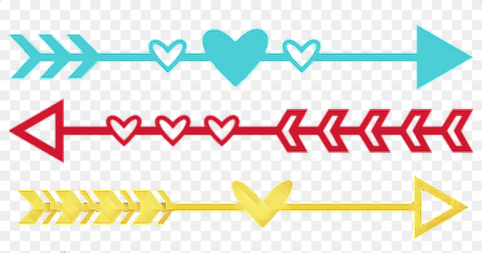 Arrow Arrows Heart Hearts Divider Frame Border Cut Out Designs For Scrapbook, Weapon Free Transparent Png