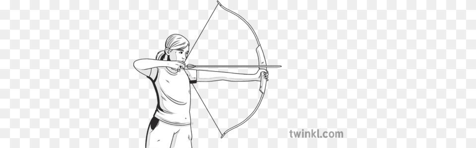 Arrow Being Pulled Back In Bow Science Archer Beyond Black Bow, Archery, Person, Sport, Weapon Free Png Download