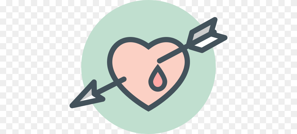 Arrow Bleeding Heart Icon, Weapon Free Transparent Png