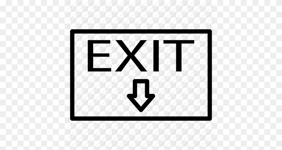 Arrow Board Down Exit Sign Icon, Text, Number, Symbol Free Png