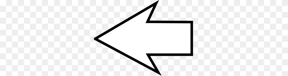 Arrow Bw Left, Weapon, Triangle Free Png