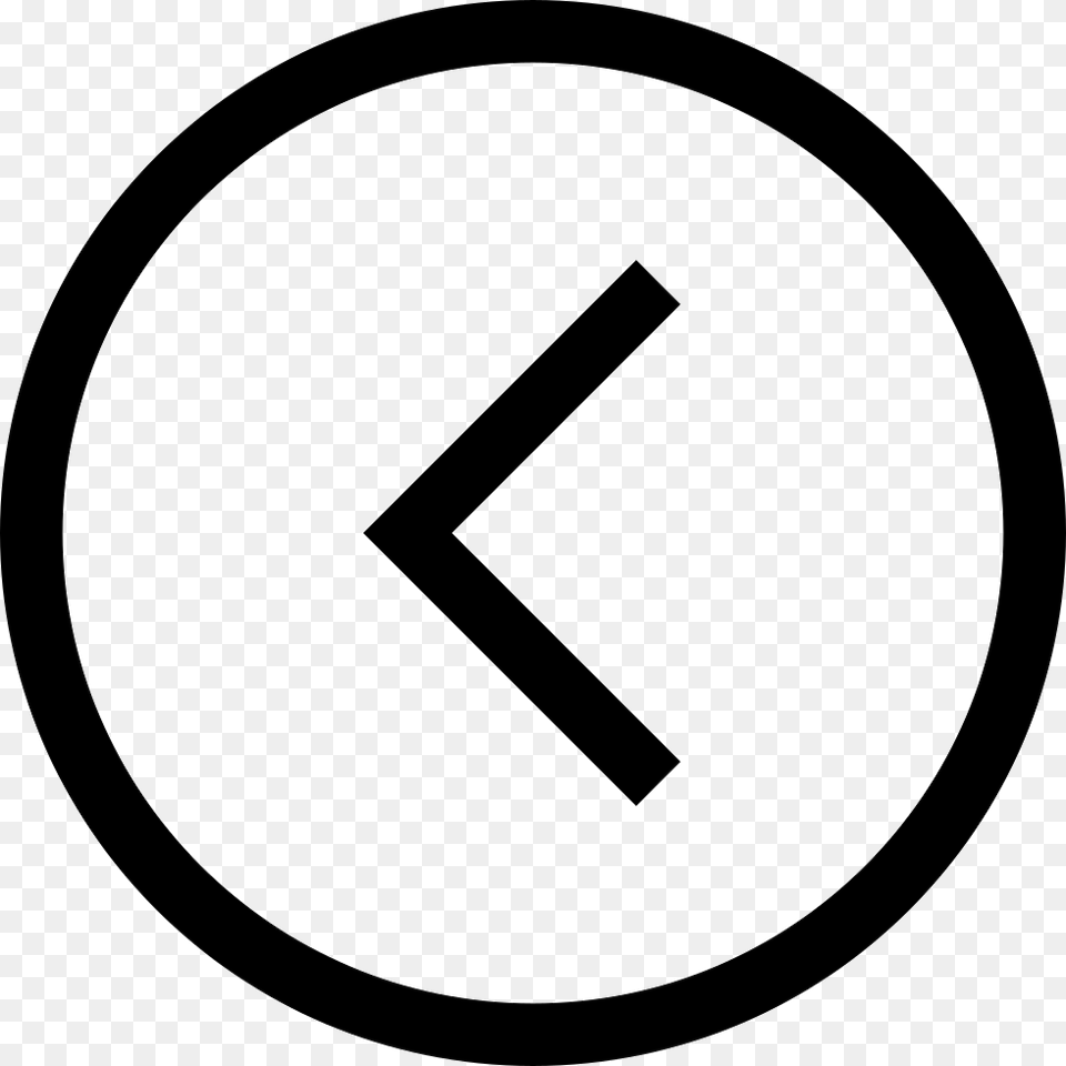Arrow Circle Left Svg Icon, Sign, Symbol, Road Sign Free Transparent Png