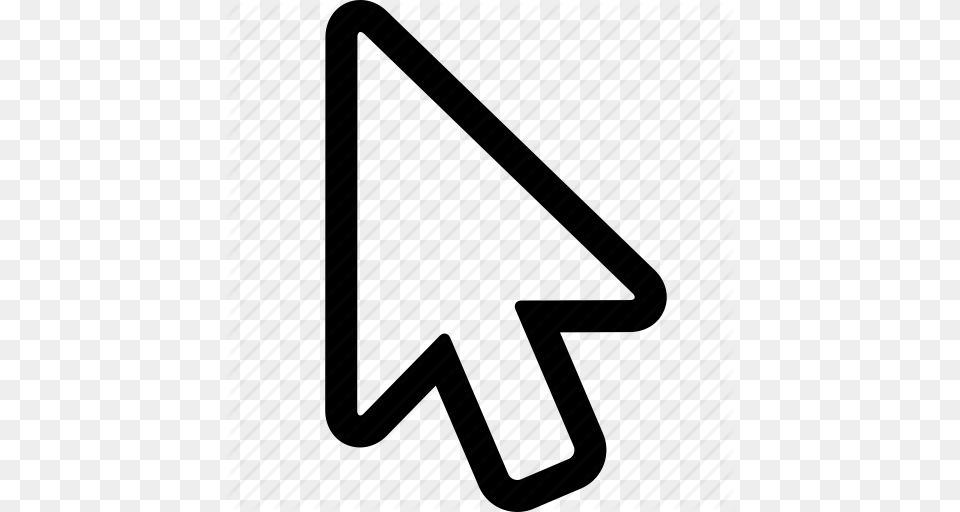 Arrow Click Cursor Mouse Point Pointer Icon, Triangle, Symbol Png