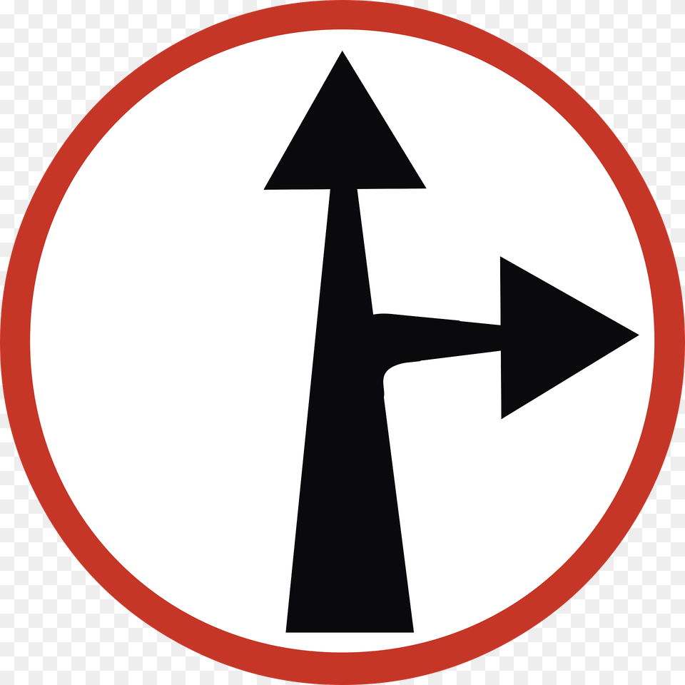 Arrow Clipart, Sign, Symbol, Cross, Road Sign Png Image