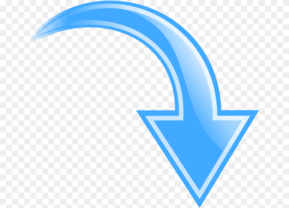 Arrow Clipart Clip Art Blue Curve Arrow, Logo, Symbol Free Png Download