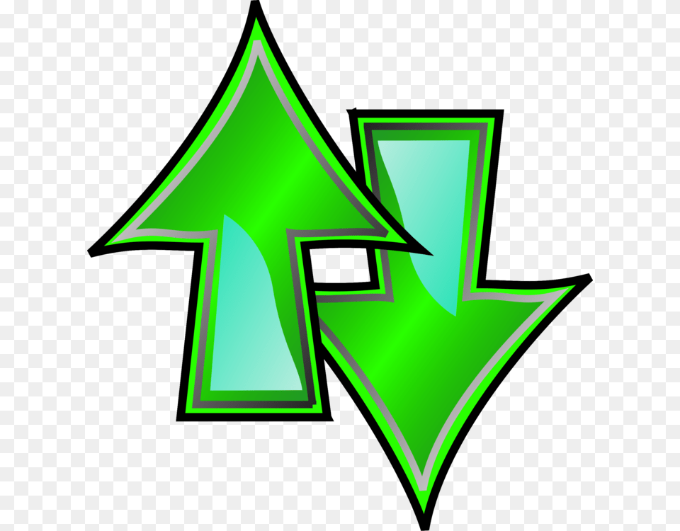 Arrow Computer Icons Color Up Down Ups And Downs, Green, Symbol, Recycling Symbol Free Png Download