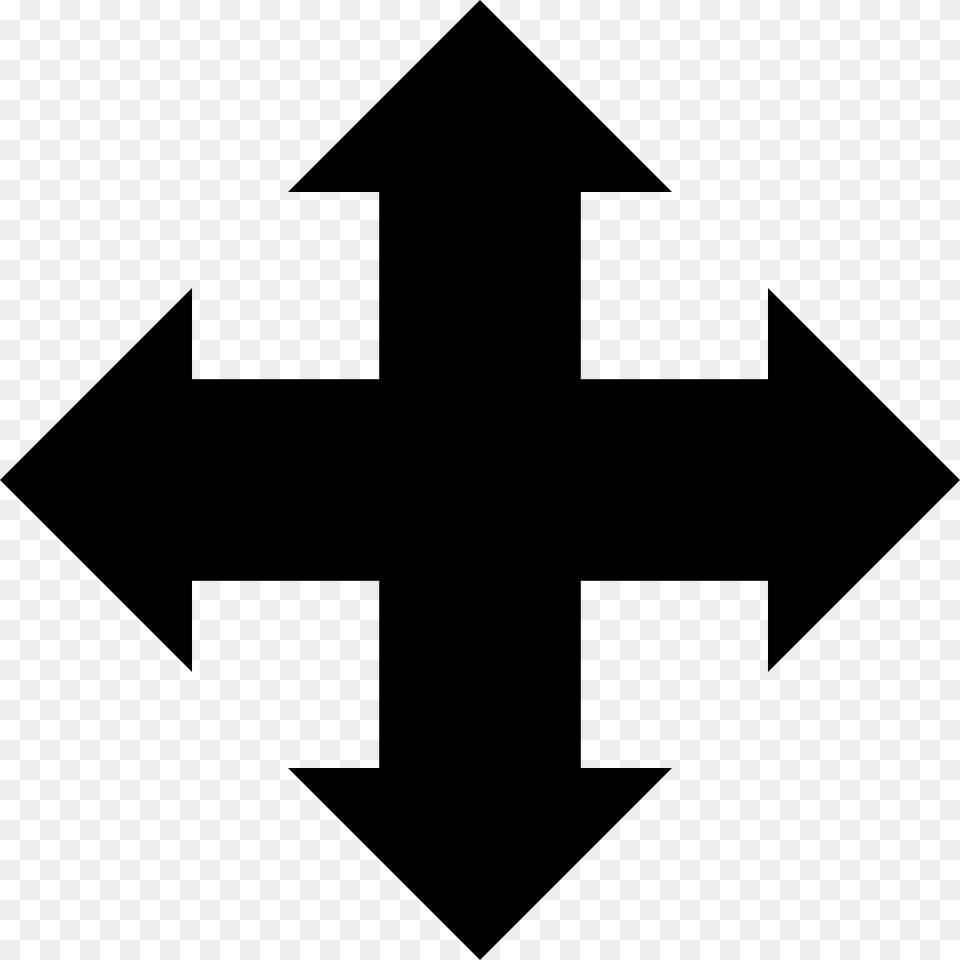 Arrow Cross, Gray Free Png Download