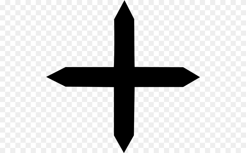 Arrow Cross, Gray Png Image