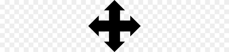 Arrow Cross, Gray Free Png