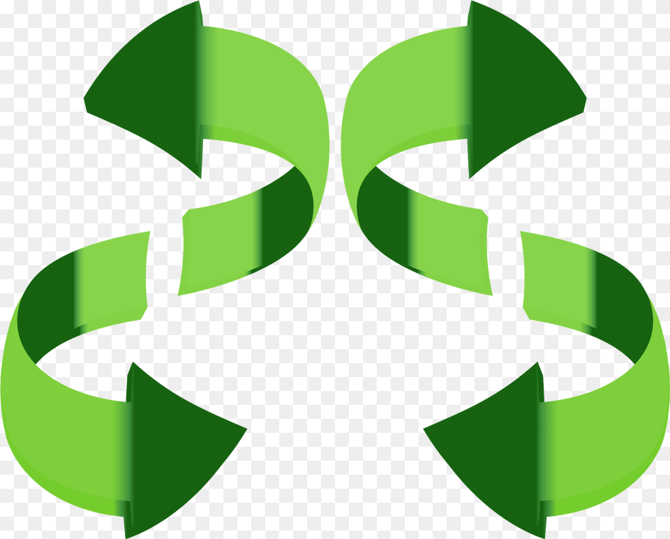 Arrow Curve Art Circular Transprent Frecce Circolari 3d, Recycling Symbol, Symbol, Green, Animal Free Png