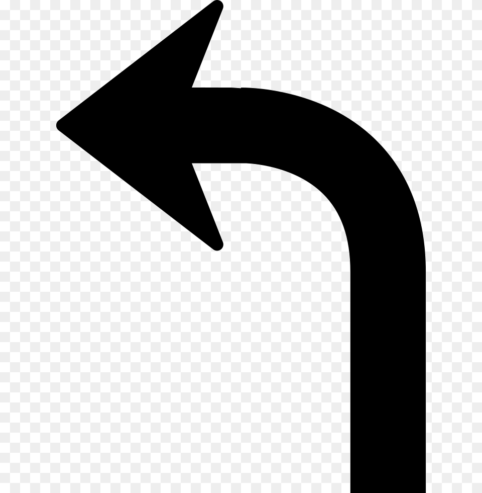 Arrow Curve Pointing Left Curved Arrow Pointing Left, Symbol, Sign Free Png Download