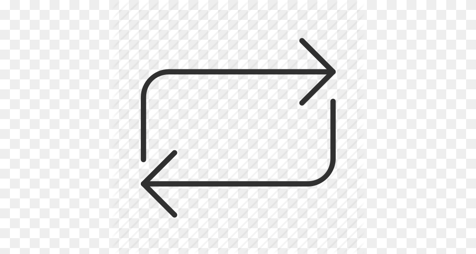 Arrow Cycle Infinite Loop Process Processing Thin Line Arrow Icon, Fence, Accessories, Bag, Handbag Free Transparent Png