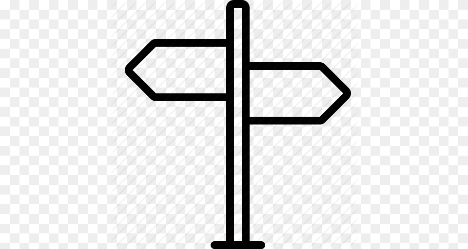 Arrow Direction Directions Navigation Sign Signpost Street, Cross, Symbol, Utility Pole, Road Sign Free Png Download