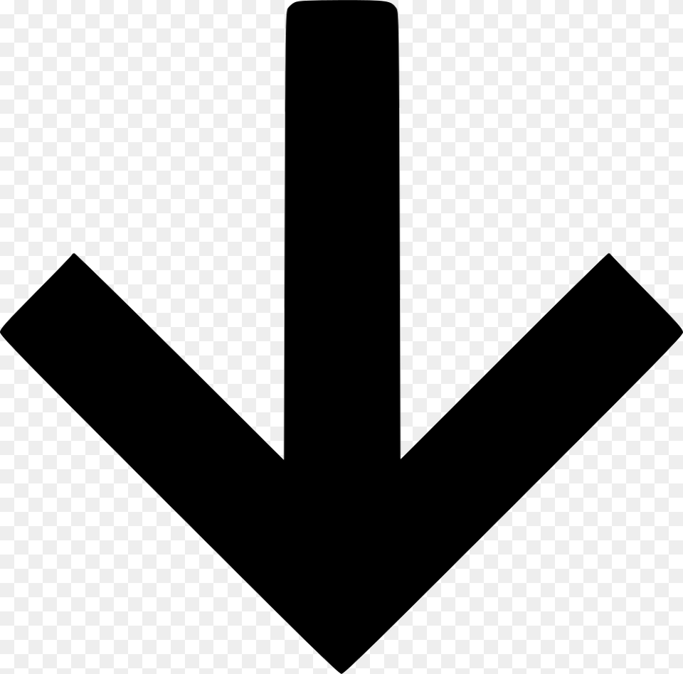Arrow Down Expand File Save Download Black Down Arrow, Symbol Free Png