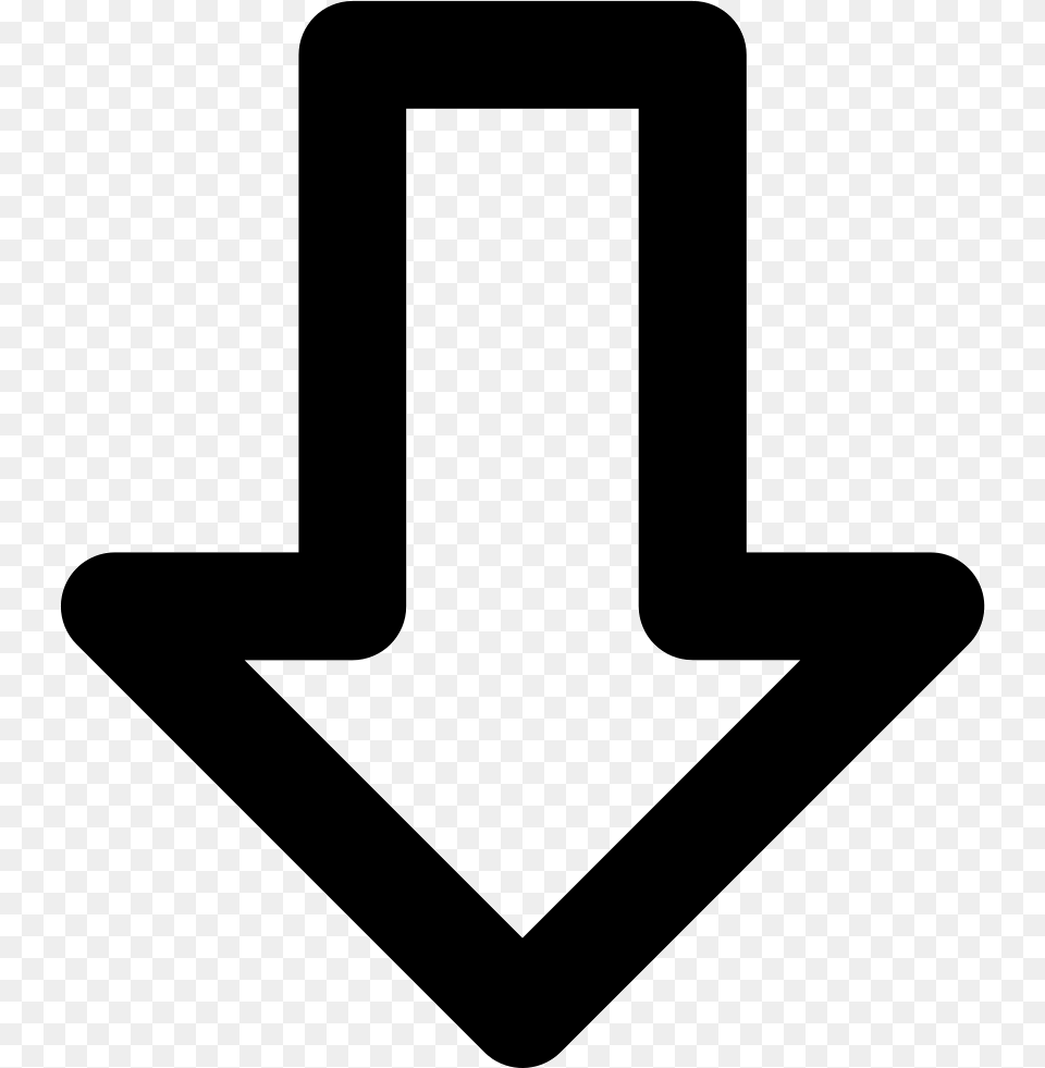 Arrow Down Flecha Apuntando Hacia Abajo, Symbol, Sign Free Transparent Png