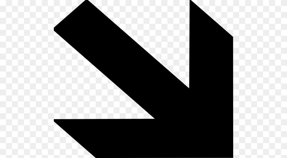 Arrow Down Right, Road, Tarmac, Symbol Free Transparent Png